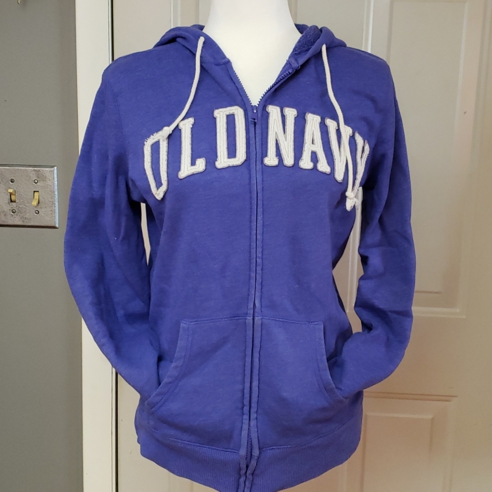 Old Navy Purple Full-Zip Hoodie with White Logo